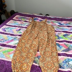 Lularoe Burnt orange paisley overall XS